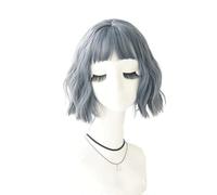 Fake Hair Cute Women's Wigs Machine Made Headband Wig Temperament Fluffy Short Curly Wigs With Bangs For Girls Daily Use Natural Wigs
