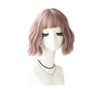 Fake Hair Cute Women's Wigs Machine Made Headband Wig Temperament Fluffy Short Curly Wigs With Bangs For Girls Daily Use Natural Wigs