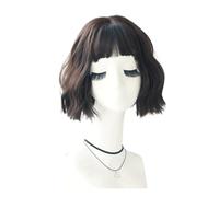 Fake Hair Cute Women's Wigs Machine Made Headband Wig Temperament Fluffy Short Curly Wigs With Bangs For Girls Daily Use Natural Wigs