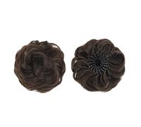 Fake Hair Messy Bun Hair Piece Synthetic Fluffy Chignon Bird's Nest Shaped Retractable Wavy Curly Hair Bun Extensions Fake Bun(8)