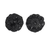 Fake Hair Messy Bun Hair Piece Synthetic Fluffy Chignon Bird's Nest Shaped Retractable Wavy Curly Hair Bun Extensions Fake Bun(2)