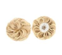 Fake Hair Messy Bun Hair Piece Synthetic Fluffy Chignon Bird's Nest Shaped Retractable Wavy Curly Hair Bun Extensions Fake Bun(85H80)