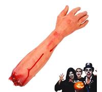 Fake Hand Severed Body Part Halloween Realistic Scary Vinyl Decorative Severed Arm Halloween Prop Decorations for Haunted House Party Trick, Random Side