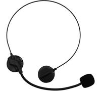 Fake Headset Microphone Prop, Non-Functional Plastic DJ Singer Host Headset, Black Costume Accessory for Halloween Pop Star Party Role Play Fancy Dress