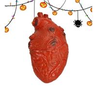 Fake Heart - 2.76 x 5.51 Inches, Realistic Heart, Realistic Appearance | Made From High Quality PU Scary Organs - Halloween Gift For Haunted House Vampire Costume Part