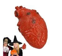 Fake Heart - Fake Heart Prop | Haunted House Centerpiece | Latex Squishy Life-size Organ Body Part For Horror Party Decor, Prank Gag Centerpiece, Haunting Event Display And Realistic Trick Props