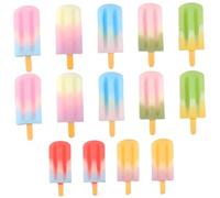 Fake Ice Cream, 14Pcs Realistic Ice Cream Props, Resin Popsicle Models for Dessert Displays, Shop Decoration, Home Staging