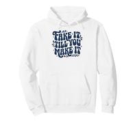 Fake It 'Till You Make It Funny Retro Pullover Hoodie