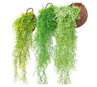 Fake Ivy Potted Plants， 75cm 5 Fork Multicolor Artificial Ivy Wall Hanging Plant For Home Garden Room Decor(Purplish Red)