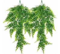 Fake Ivy Potted Plants， Pack Of 2 Hanging Artificial Persian Fern Leaves Vines 90cm Rattan Indoor Outdoor Decor