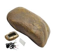 Fake Key Safe Rock, Key Hider Outside, Safe Key Holder Rock, Waterproof Hidden Rock Key Lock Box, Hidden Stone Key Case， Resin Spare Key Hider For Outdoor Garden Yard Security Decor Geocaching