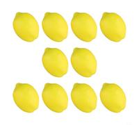 Fake Lemon Props for Home & Kitchen Decor, 10-Piece Foam Fruit Models, Realistic Yellow Citrus Figurines for Summer Party, Table Centerpiece, and Photo Styling