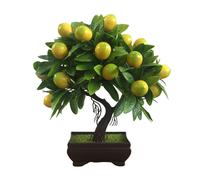 Fake Lemon Tree For Home And Office, Artificial Plant With Realistic Appearance And Lifelike Design, Potted Plant Bonsai Decor For Indoor Outdoor Tabl