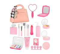 Fake Makeup Set - Realistic Cosmetic Play Kit Kids, Beauty Tools Organizer, Educational Development Role Playing Toy Box, Travel Friendly Storage Case | for Little Girl Boy Festival Party Fa