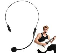 Fake Microphone Headset Costume Prop Head Microphone Fake Star Headphone Costume Accessory Prop for Music Party Halloween (Black)