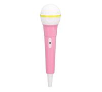 Fake Microphone Prop, 1/1 Reduction Simulation Prop Microphone, Simulate Speech Practice Microphone, for Children Performance (Pink)