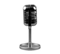 Fake Microphone - Prop Model Microphone Antique Decorative for the Setting Table, Retro Stage Display Accessory, Imitation Microphone for Party Decorations, Role Play,