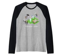 Fake Moon Landing Shoot Nevada Area 51 Hoax Raglan Baseball Tee