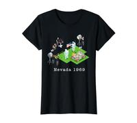 Fake Moon Landing Shoot Nevada Area 51 Hoax Value Graphic T-Shirt, Women, Black, L