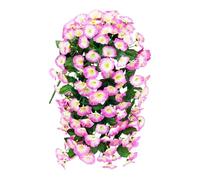 Fake Morning Glory Flowers Outdoor Artificial Plants Vines - Realistic Green Leaf for Spring and Autumn Balcony or Entryway Deck Patio Door Gazebo Patio Porch