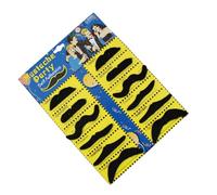 Fake Moustache / 12 Pack Fake Tash/Black Moustache/Brown Moustache/Blonde Moustache/Stick On Moustache Pack/Fancy Dress Moustache (Black)