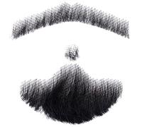 Fake Mustache Beard Human Hair Realistic Invisible Facial Hair Costume Lace Beard for Men Halloween Cosplay Party Style 4