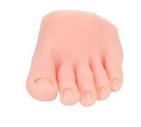Fake Nail Foot Model Multifunctional Reusable Portable Soft Silicone Training Half Foot Soft Flexible Practice Foot Model for Practice (Left)
