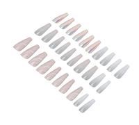 Fake Nails, Nails 30pcs Fake Nails Women Girls Long Shiny False Nails Set Fall Press On Nails Reusable Stick On Fake Nails for Women Teens Kids (0070-05)