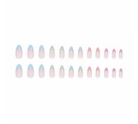 Fake Nails Water Drop Type Wearing Nail Colorful Girl Nail Popular Shiny Finished Product Colorful Nail Pieces Easy To Wear Various Sizes Glue 2ml Semi Cured Gel Nails (A-D, One Size)