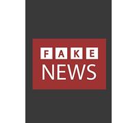 Fake News: Journal/Notebook 7"x10" 110 lined pages
