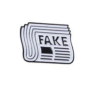 Fake News Metal Cosplay Pin Badge Brooch