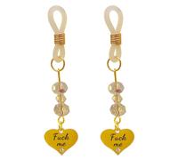 Fake Non Piercing Rings Body Jewelry for Women Sparkling Heart Dangle Stainless Steel Fake Rings Jewelry