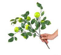 Fake Orange Branch 55cm Artificial Tangerine Stems Featuring 7 Vivid Fruit Models for Wedding Decoration Party Centrepieces Table Display(A)
