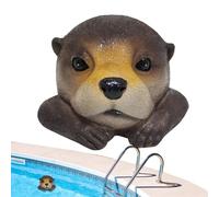 Fake Otters Floating Statue,Floating Pool Decoration in Otters Shape - Weather Resistant Cute Floating Statue for Garden Enthusiast Nature Lover