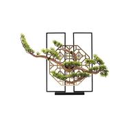 Fake Plants Artificial Bonsai Tree 27.5-inch Large Simulation Welcome Pine Bonsai Tree Home Indoor Desktop Green Simulation Plant Fake Tree Marble Base Bonsai Tree (Size : Grey)