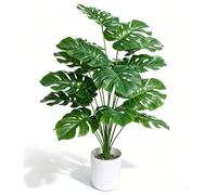 Fake Plants Artificial Plants Tall 71cm Adjustable Faux Monstera Plants Outdoor Indoor for Home Bedroom Bathroom Living Room Decor