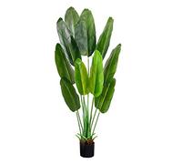 Fake Plants The Artificial Simulation Plant Traveler Banana, Indoor Outdoor Simulation Plants in Pot for Home Office Perfect Housewarming Gift， 90cm High, One Piece. Bonsai Tree