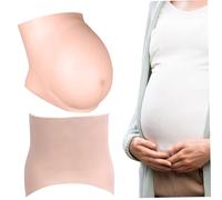 Fake Pregnancy Belly, Fake Pregnant Belly 4-6 Months Fake Pregnancy Belly Realistic Silicone Artificial Baby Bump Soft Skin Touch Wearable Pregnant Belly Bodysuit for Actor Performance Maternity, Ar
