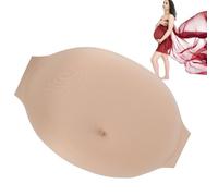 Fake Pregnancy Belly, Memory Foam Adjustable Belly Bodysuit Artificial Baby Bump for Parties Stage Performance Film Props (8-10 Months)