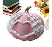 Fake Pumpkins | Halloween Pumpkin Skeleton Hand Figurines - Resin Collectible Figurines Fall Decor Table Centerpieces for Home Harvest Thanksgiving Outdoor Farmhouse