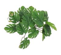 Fake Reptile Plants: realistic artificial leaves, realistic habitat greenery with natural looking decoration, functional tank foliage, fake leaves set with occupation function
