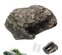 Fake Rock Key Hider Waterproof Dustproof Real Stone/Pine Nuts Shape Safe Stone Key Box For Spare Keys, Real Look And Feel Stone, Garden, Outdoor, Geocaching(Stone)