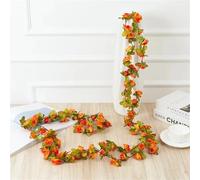 Fake Rose Vine 2.5 Meters Rose Artificial Flowers Christmas Garland for Wedding Home Room Decoration Spring Autumn Garden DIY Fake Plant Vine(Color 12)