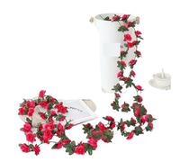 Fake Rose Vine 2.5 Meters Rose Artificial Flowers Christmas Garland for Wedding Home Room Decoration Spring Autumn Garden DIY Fake Plant Vine(Color 3)