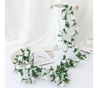 Fake Rose Vine 2.5 Meters Rose Artificial Flowers Christmas Garland for Wedding Home Room Decoration Spring Autumn Garden DIY Fake Plant Vine(Color 6)