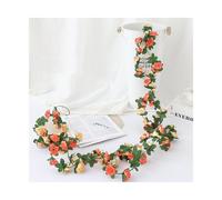 Fake Rose Vine 2.5 Meters Rose Artificial Flowers Christmas Garland for Wedding Home Room Decoration Spring Autumn Garden DIY Fake Plant Vine(Color 2)