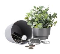 Fake Safe - Hidden Storage Box, Storage Bin, Secret Home Decor With Key Lock, Planter Safe Box With False Bottom Use For Valuables Keys Jewelry Watches Garden Travel Dorm Front Door Entryway Yard Desk