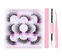 Fake Set 5 Pairs Professional Reusable Eyelash Fit for All Eyes Thick Hand Made 3D Faux Eye for a Beautiful Look C1912