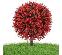 Fake Shrubs | 23 UV Resistant Boxwood | Artificial Outdoor Tree Faux Topiary | For Tree Yard Patio Lawn Pathway Driveway Walkway Landscape Indoor Home Decor Office