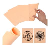 Fake Skin, 10 PCS Thick Tattoo Second Skin, 3mm Double Sides Tattoo Practice Skin, 6"X8" Silicone Professional Tattoo Kit for Beginners and Artists, Each piece is individually packaged